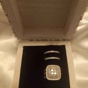 RING WITH HANDMADE JEWELRY BOX SIZE 7 RINGS 925 silver rings